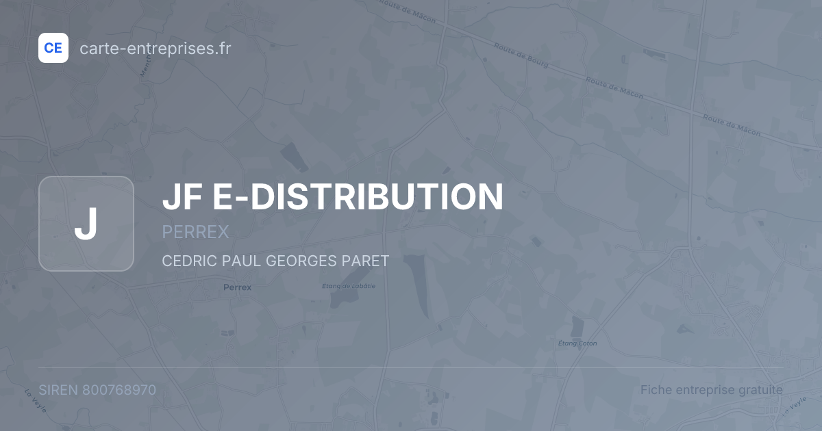 JF E-DISTRIBUTION — 800768970 — fiche entreprise