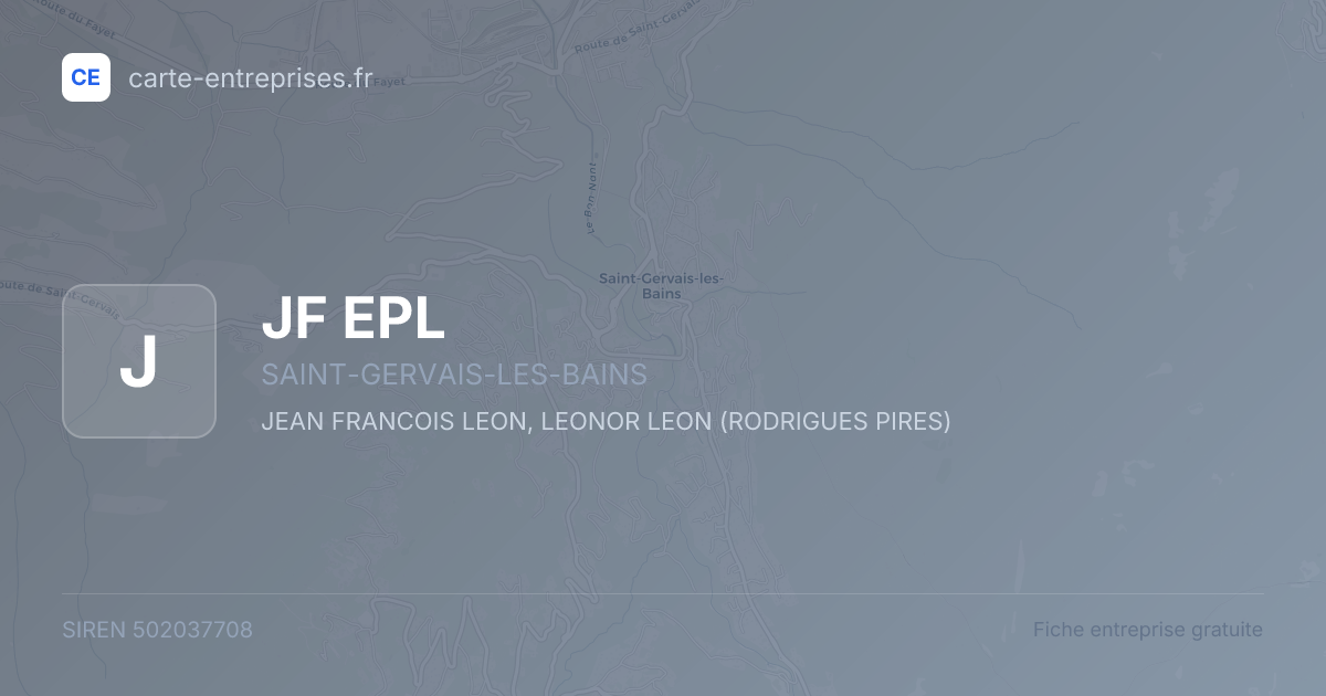 JF EPL — 502037708 — fiche entreprise