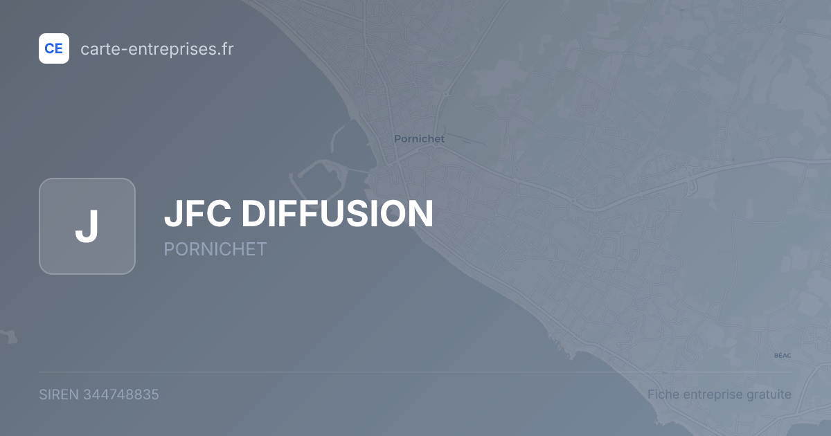 JFC DIFFUSION — 344748835 — fiche entreprise