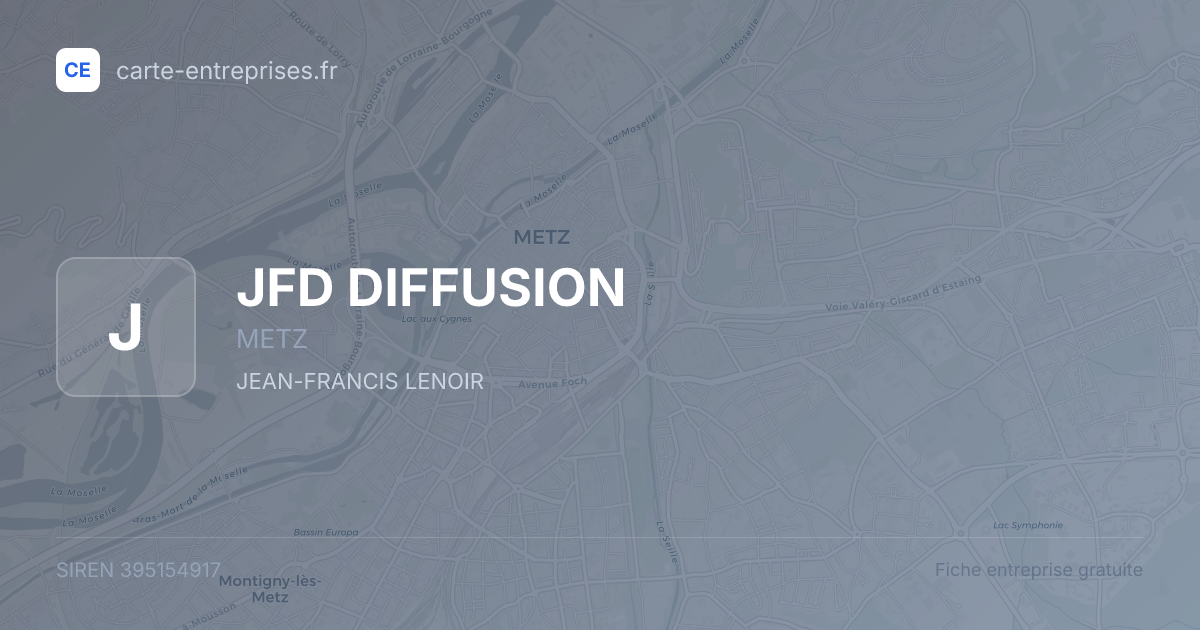 JFD DIFFUSION — 395154917 — fiche entreprise