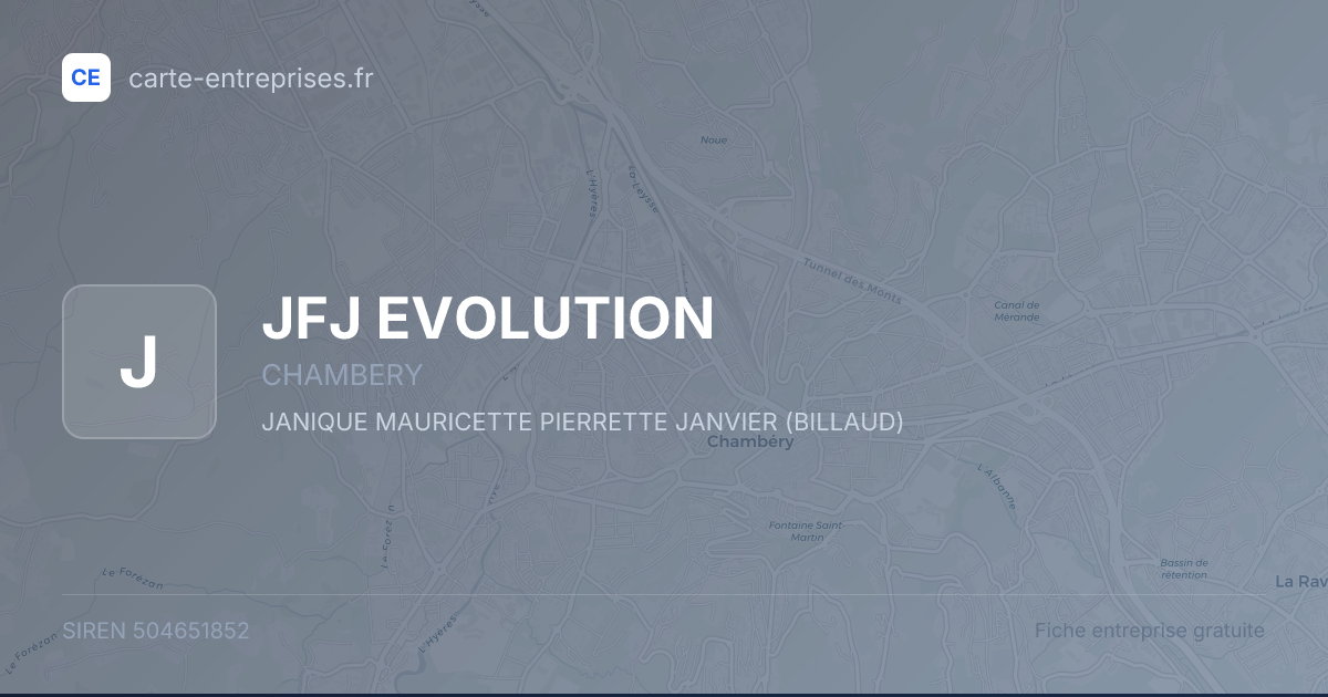 JFJ EVOLUTION — 504651852 — fiche entreprise