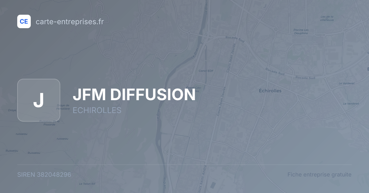 JFM DIFFUSION — 382048296 — fiche entreprise