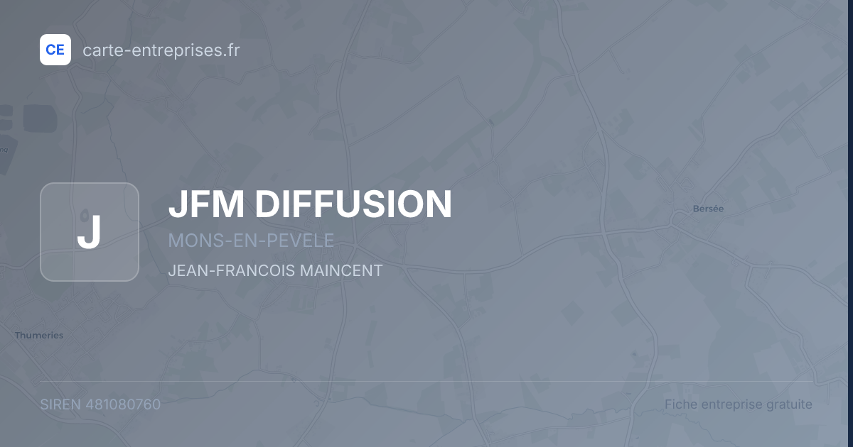 JFM DIFFUSION — 481080760 — fiche entreprise