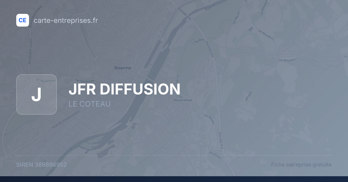 JFR DIFFUSION — 389896952 — fiche entreprise