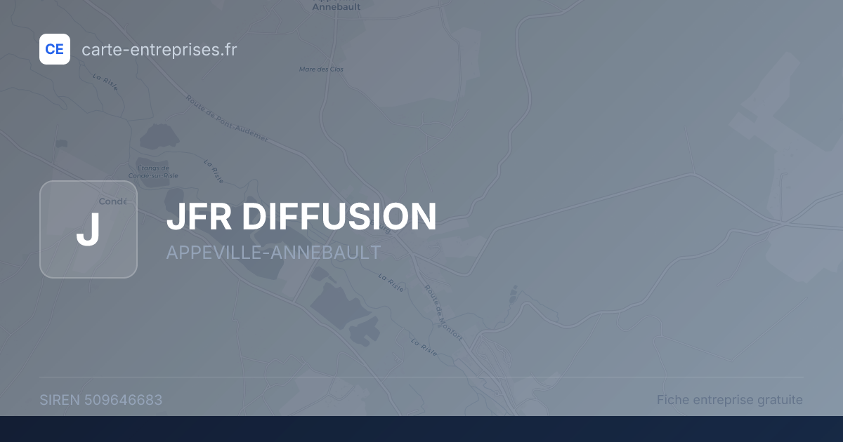 JFR DIFFUSION — 509646683 — fiche entreprise