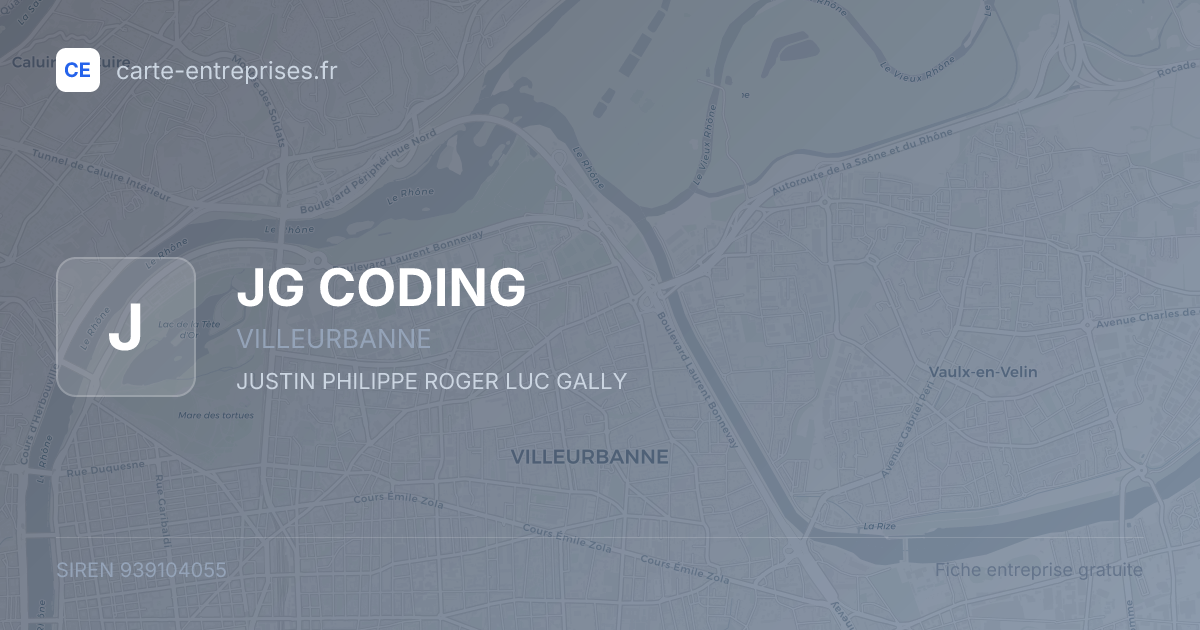 JG CODING — 939104055 — fiche entreprise