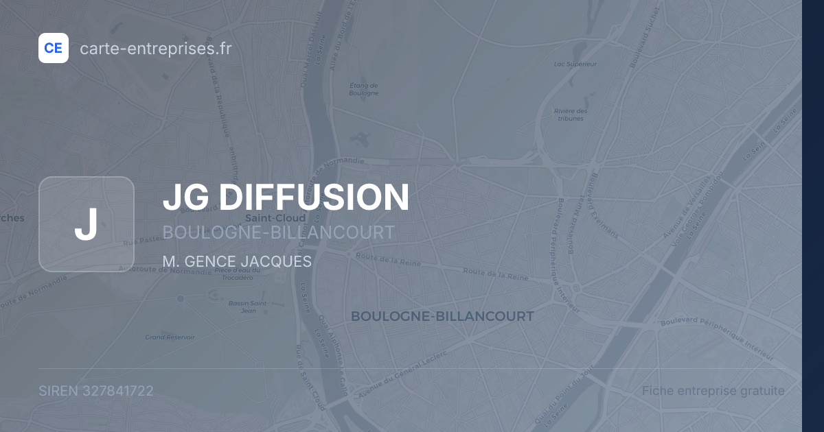 JG DIFFUSION — 327841722 — fiche entreprise