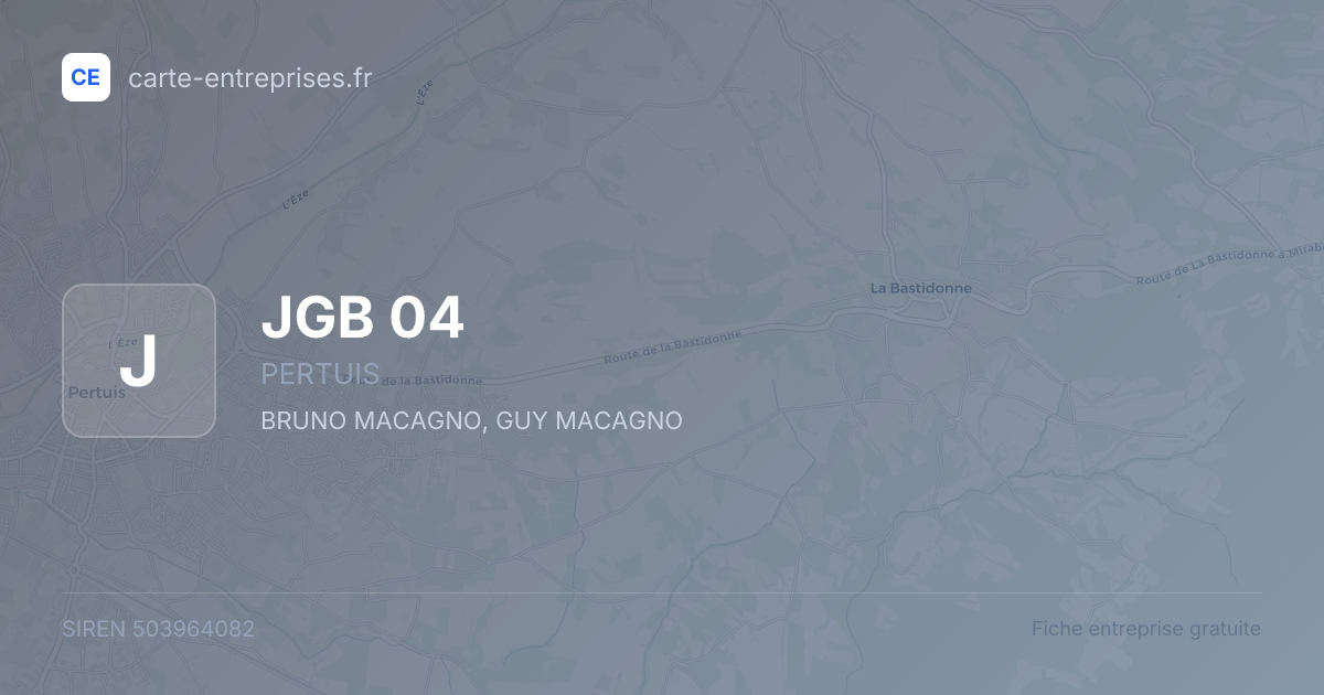 JGB 04 — 503964082 — fiche entreprise