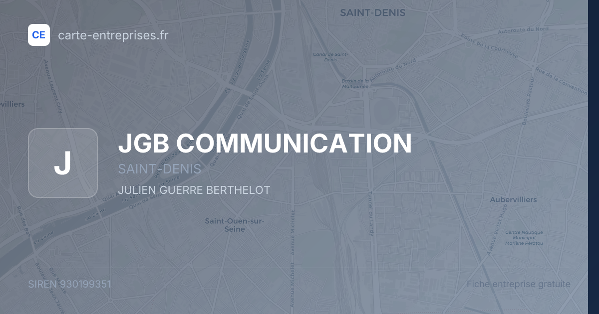 JGB COMMUNICATION — 930199351 — fiche entreprise