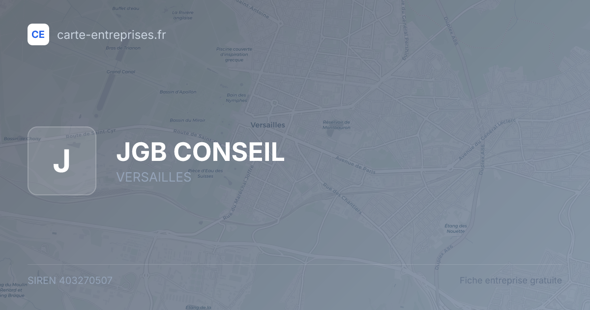 JGB CONSEIL — 403270507 — fiche entreprise