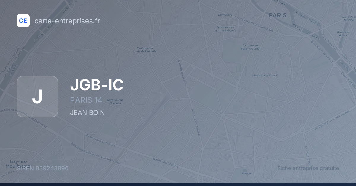 JGB-IC — 839243896 — fiche entreprise