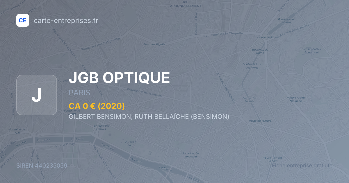 JGB OPTIQUE — 440235059 — fiche entreprise
