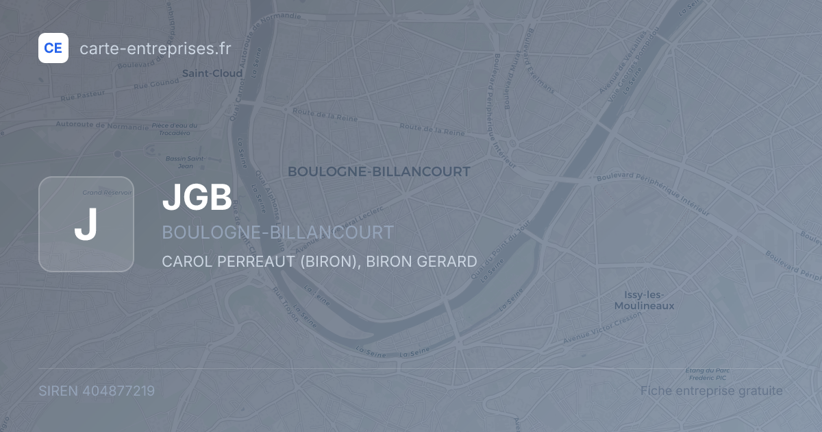 JGB — 404877219 — fiche entreprise
