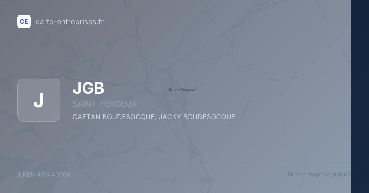 JGB — 491443008 — fiche entreprise