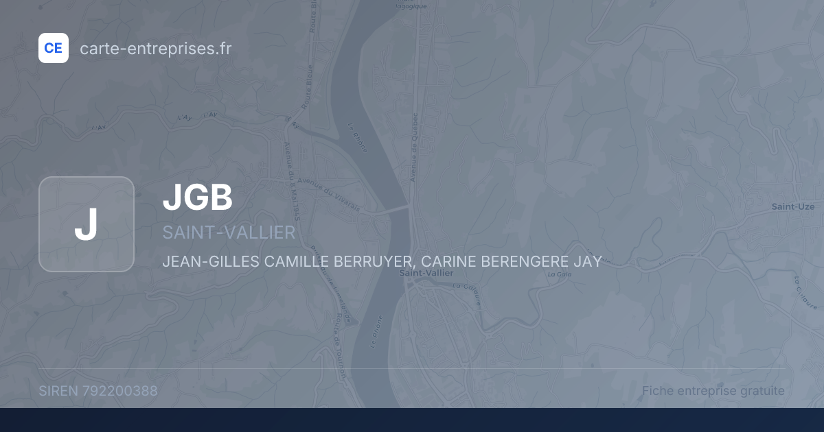 JGB — 792200388 — fiche entreprise