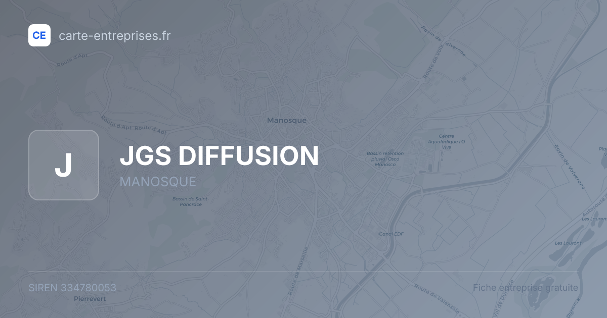 JGS DIFFUSION — 334780053 — fiche entreprise