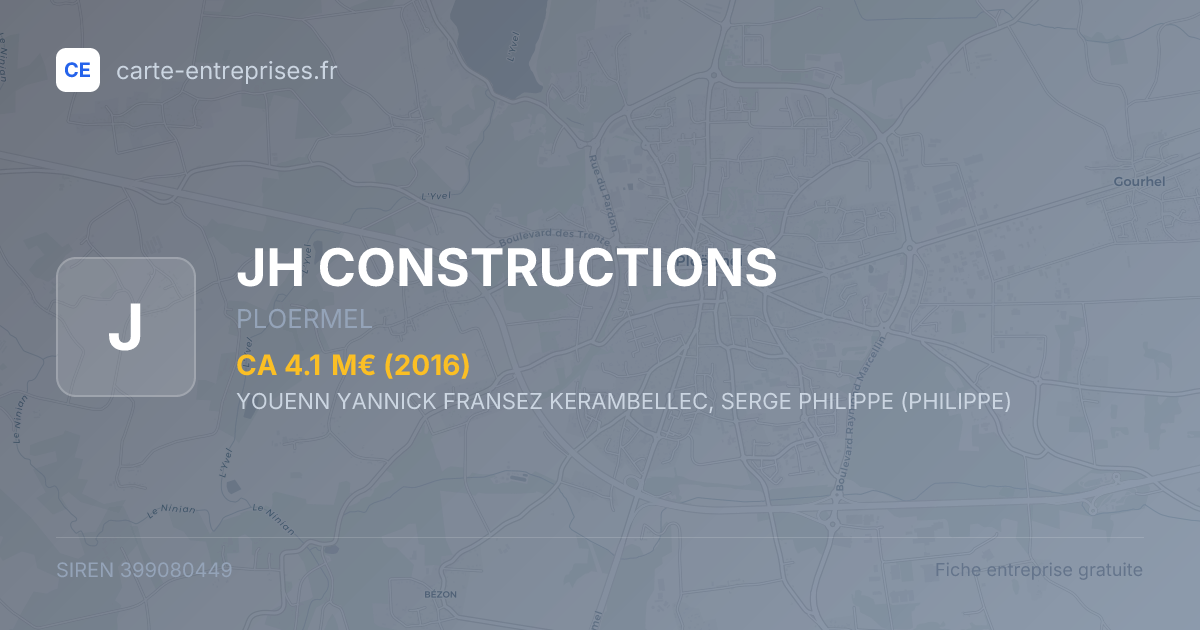 JH CONSTRUCTIONS — 399080449 — fiche entreprise