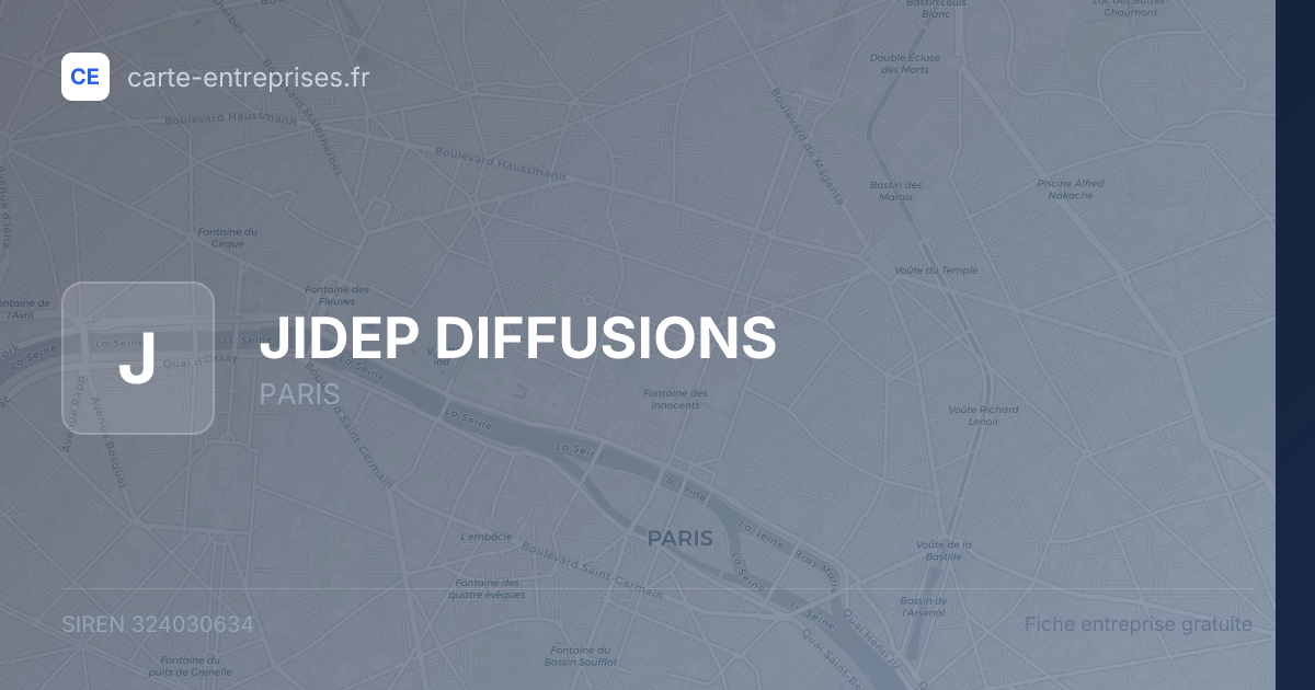 JIDEP DIFFUSIONS — 324030634 — fiche entreprise