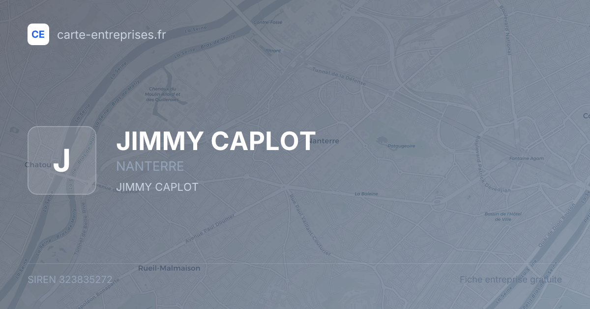 JIMMY CAPLOT — 323835272 — fiche entreprise