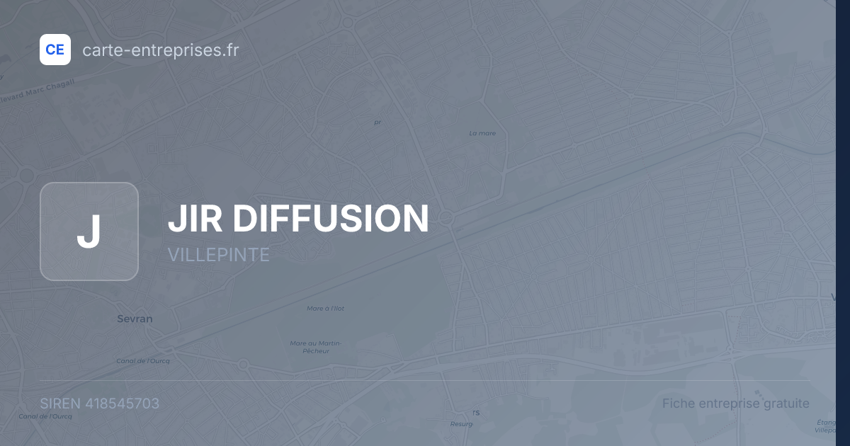 JIR DIFFUSION — 418545703 — fiche entreprise