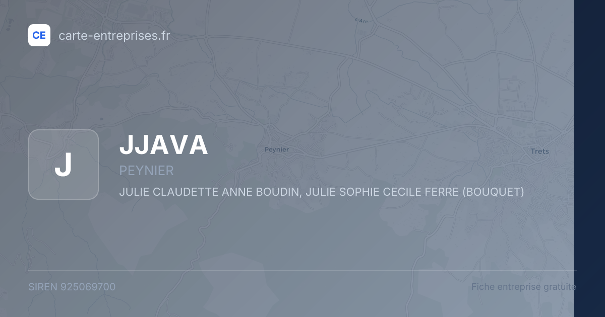 JJAVA — 925069700 — fiche entreprise