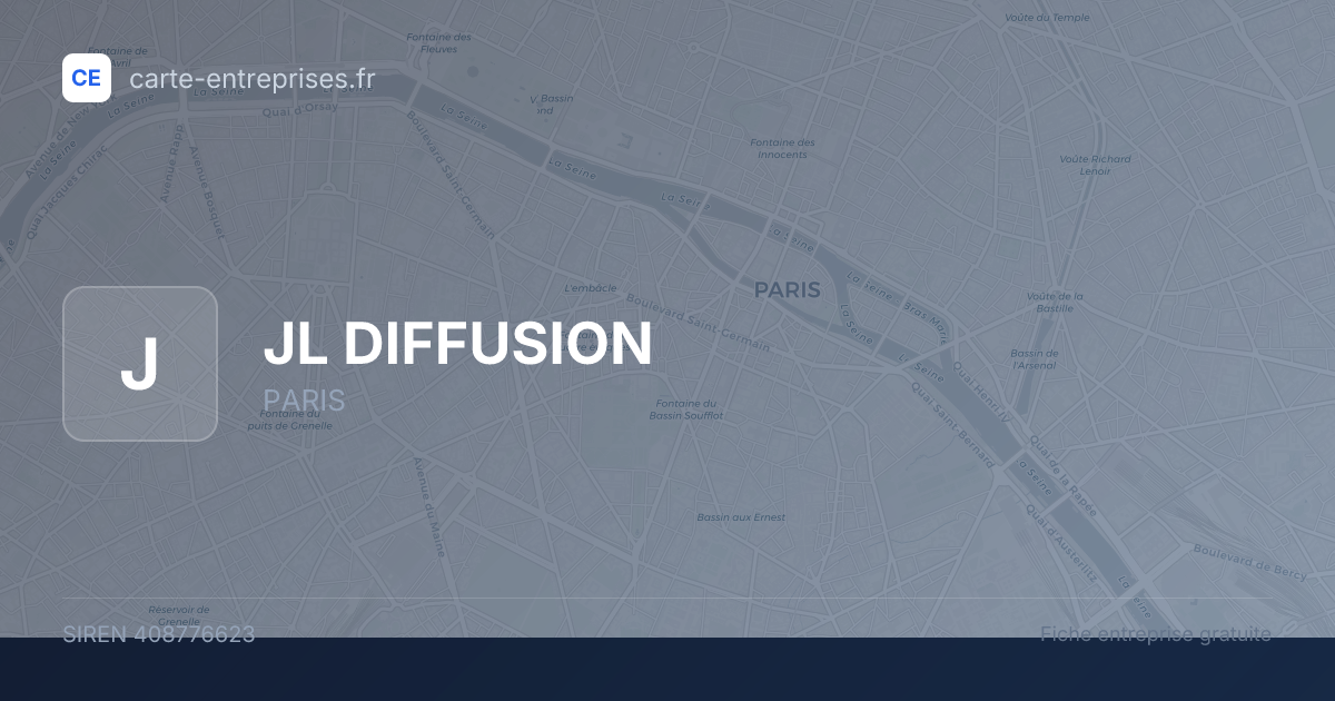 JL DIFFUSION — 408776623 — fiche entreprise