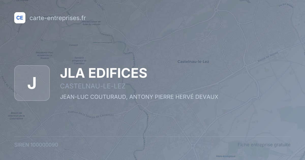 JLA EDIFICES — 100000090 — fiche entreprise
