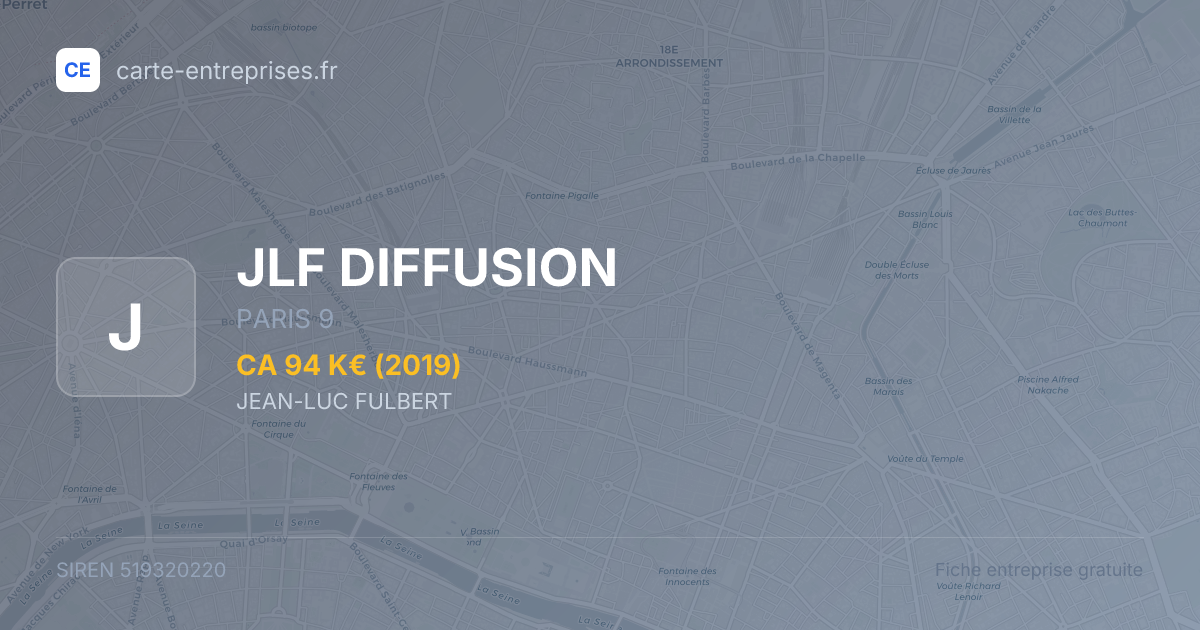 JLF DIFFUSION — 519320220 — fiche entreprise