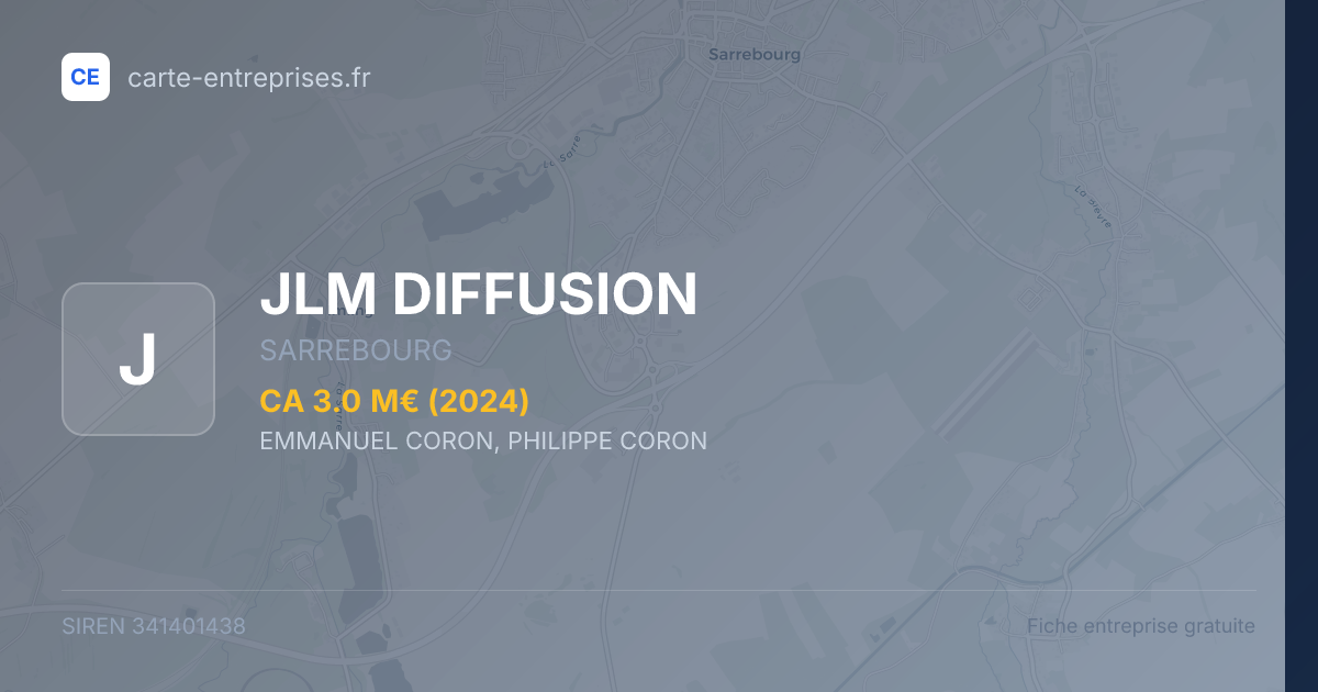 JLM DIFFUSION — 341401438 — fiche entreprise