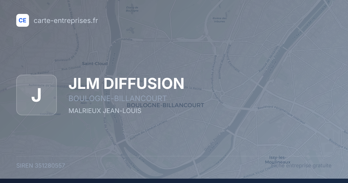JLM DIFFUSION — 351280557 — fiche entreprise