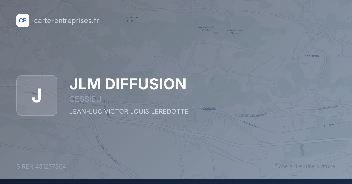 JLM DIFFUSION — 481277804 — fiche entreprise