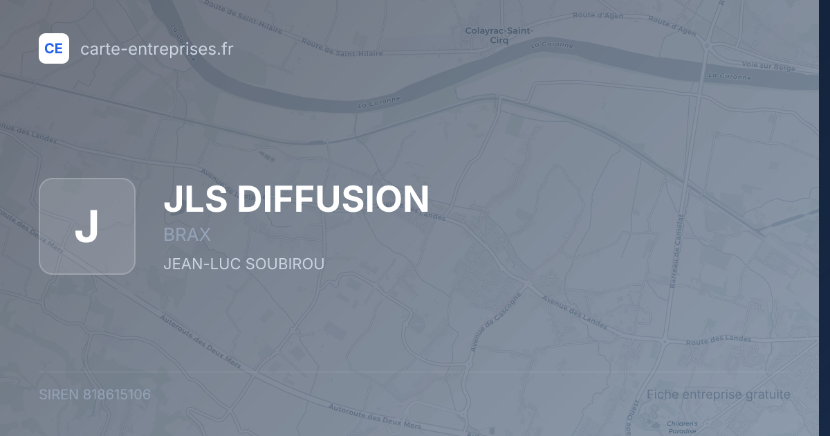 JLS DIFFUSION — 818615106 — fiche entreprise