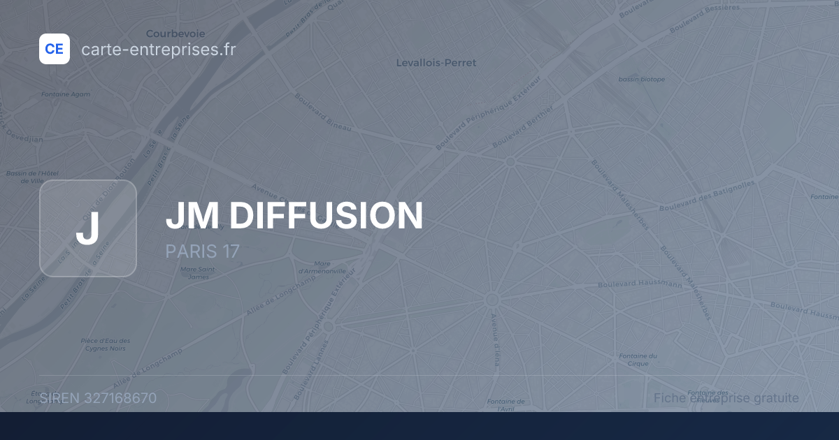 JM DIFFUSION — 327168670 — fiche entreprise