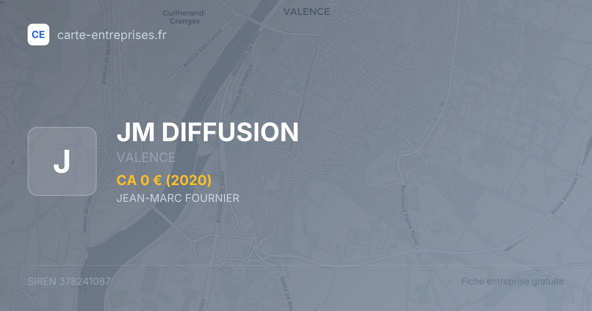 JM DIFFUSION — 378241087 — fiche entreprise