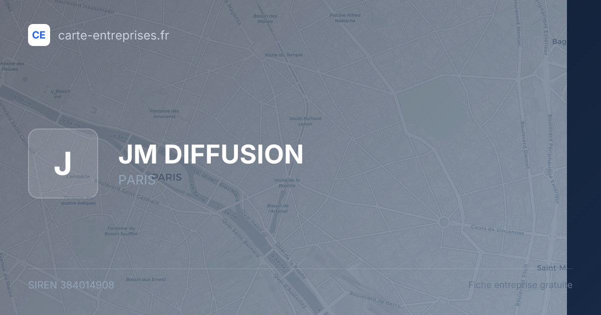 JM DIFFUSION — 384014908 — fiche entreprise