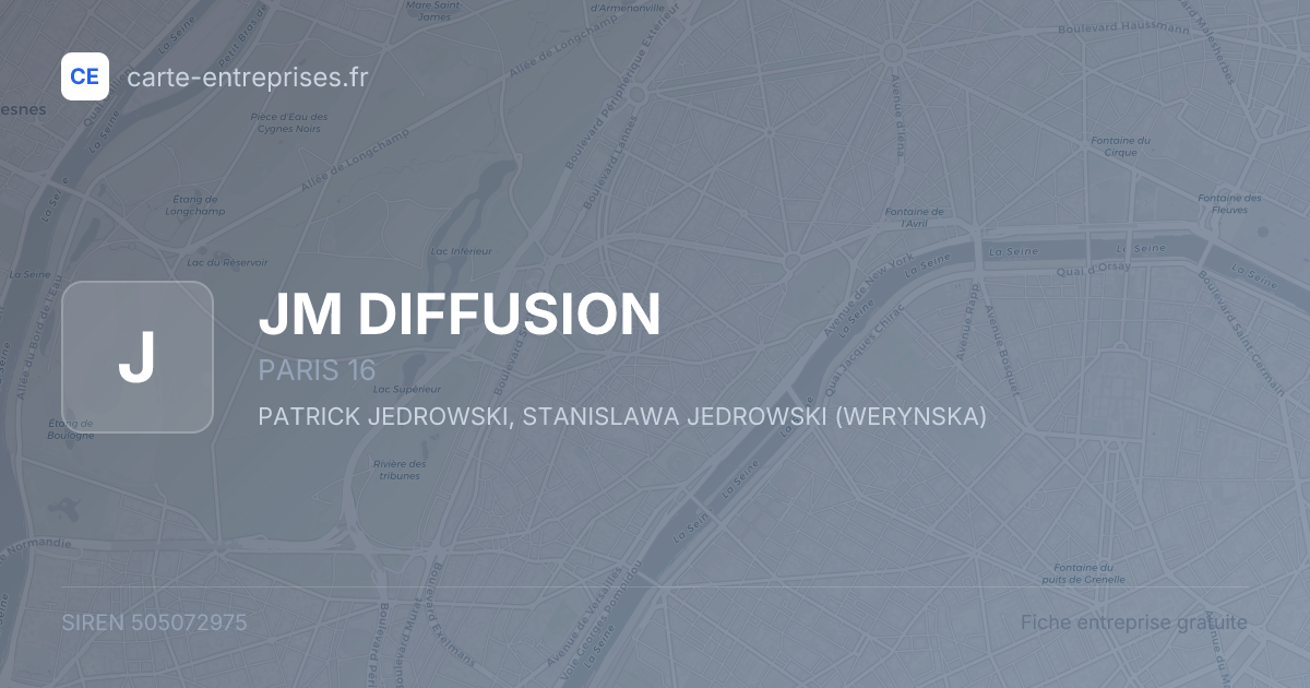 JM DIFFUSION — 505072975 — fiche entreprise
