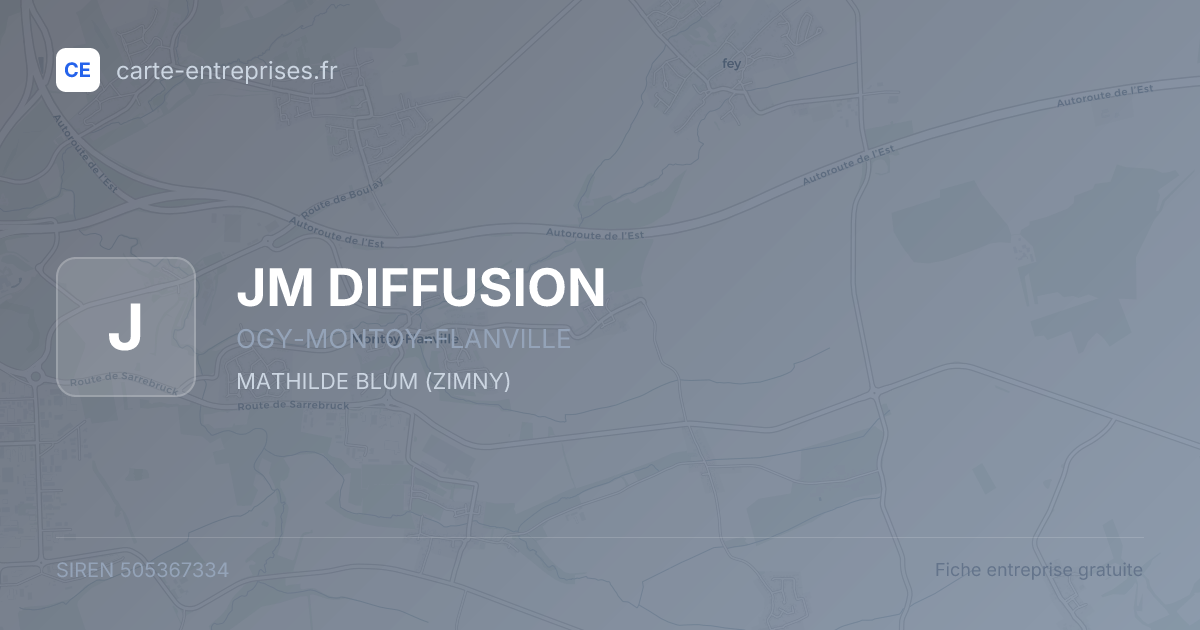 JM DIFFUSION — 505367334 — fiche entreprise