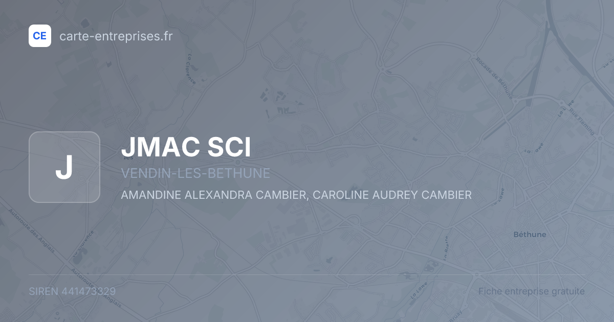 JMAC SCI — 441473329 — fiche entreprise