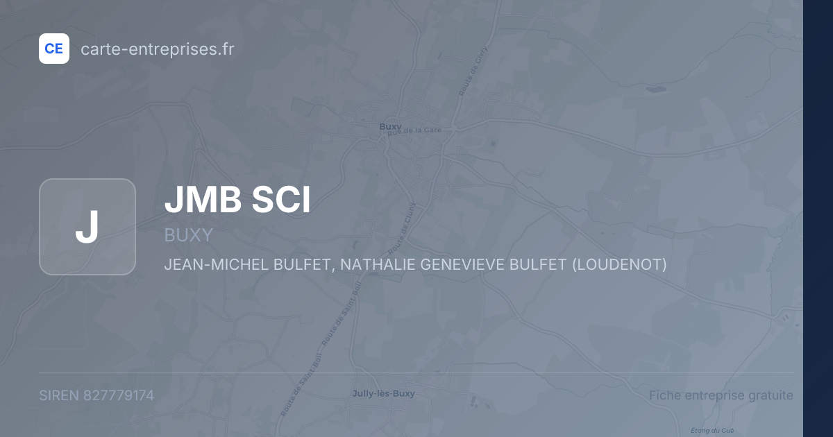 JMB SCI — 827779174 — fiche entreprise