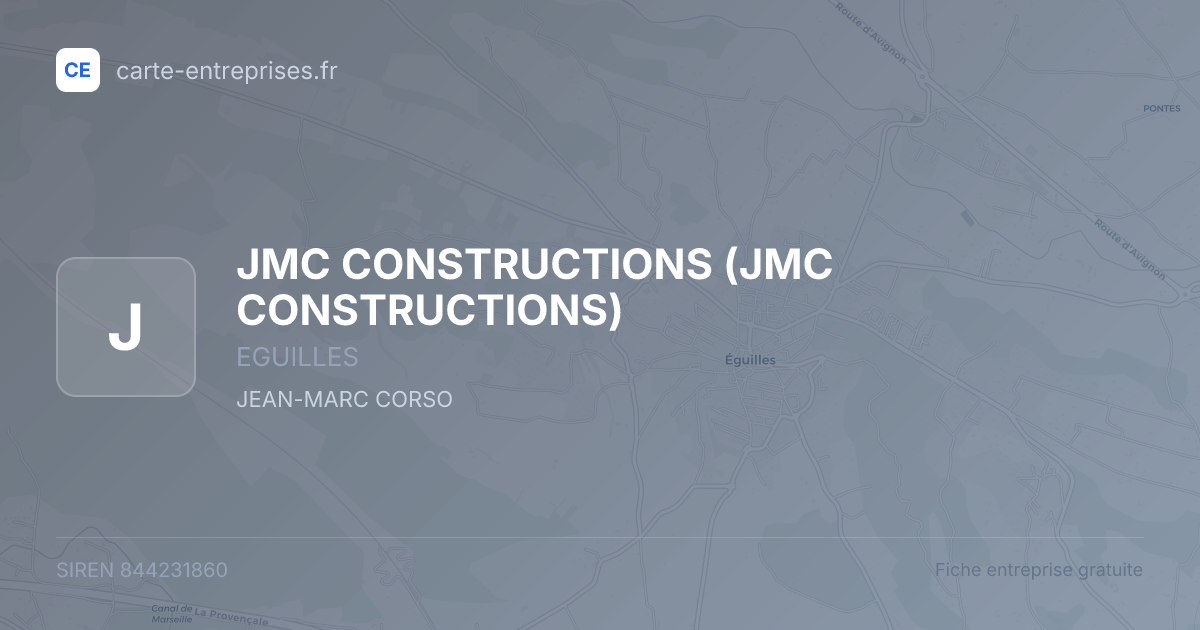 JMC CONSTRUCTIONS — 844231860 — fiche entreprise