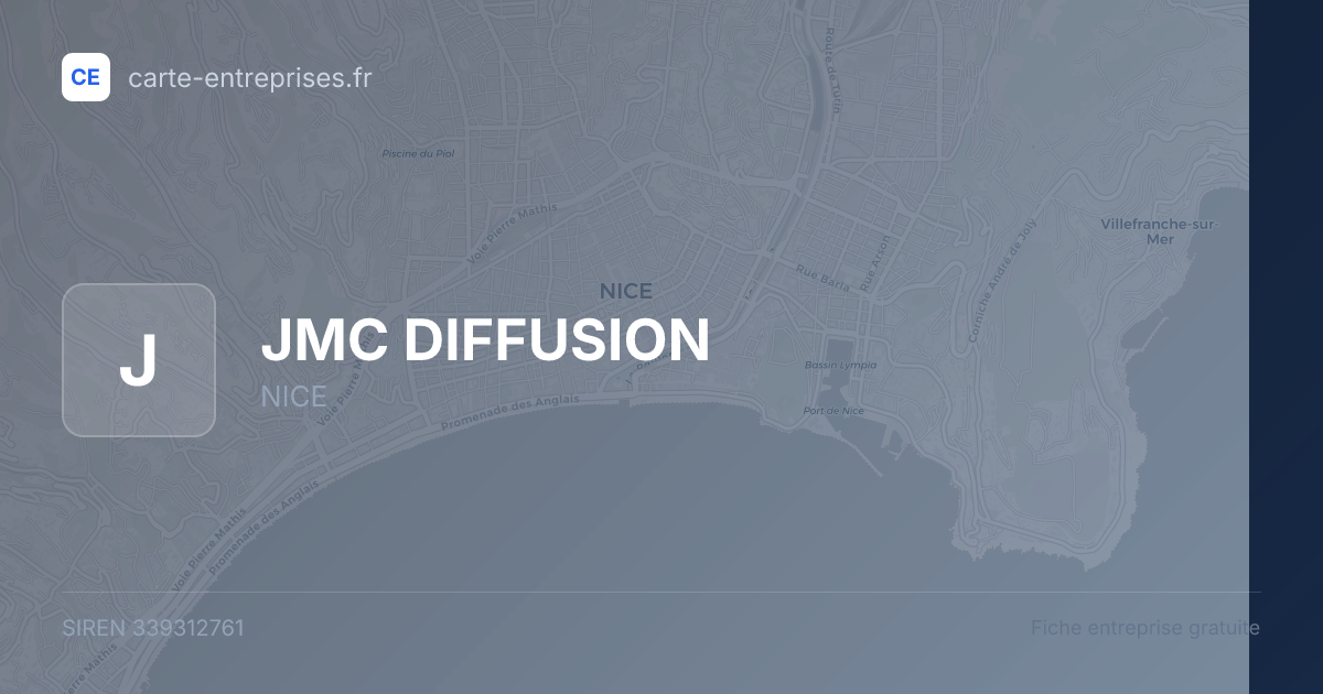 JMC DIFFUSION — 339312761 — fiche entreprise