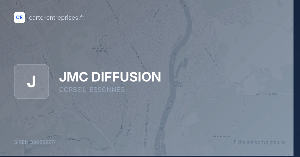 JMC DIFFUSION — 389552274 — fiche entreprise