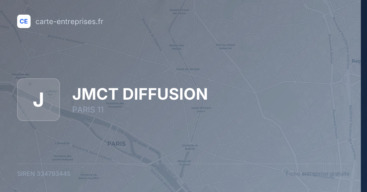 JMCT DIFFUSION — 334793445 — fiche entreprise