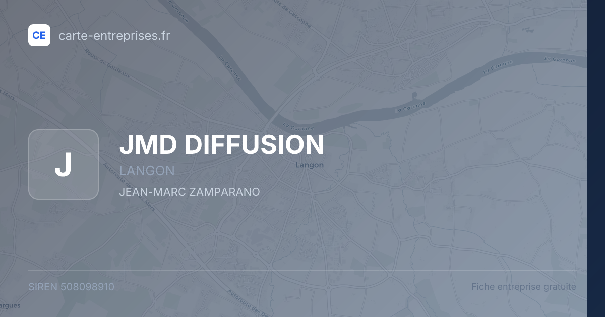 JMD DIFFUSION — 508098910 — fiche entreprise