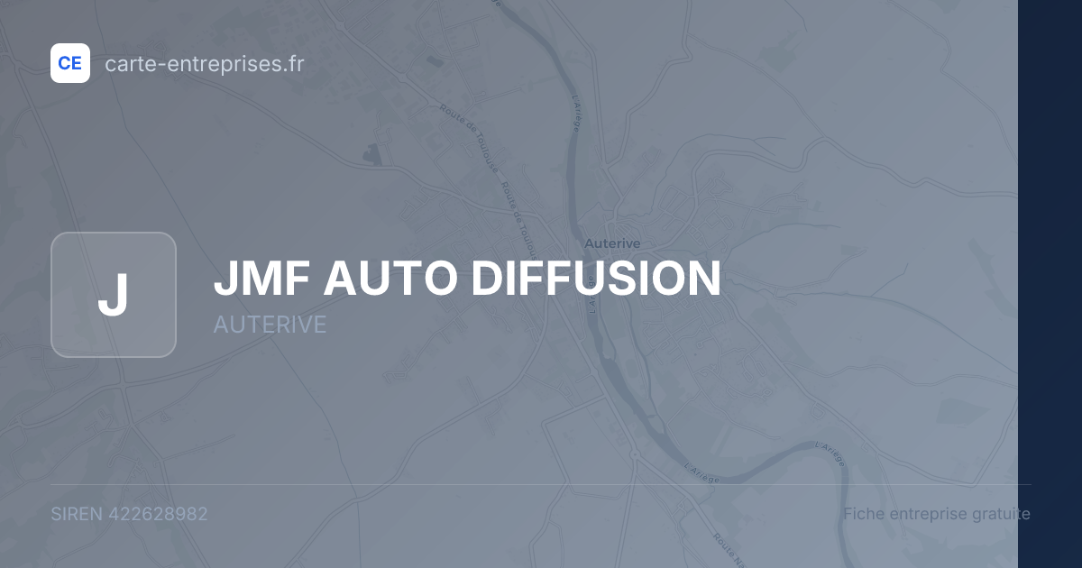 JMF AUTO DIFFUSION — 422628982 — fiche entreprise