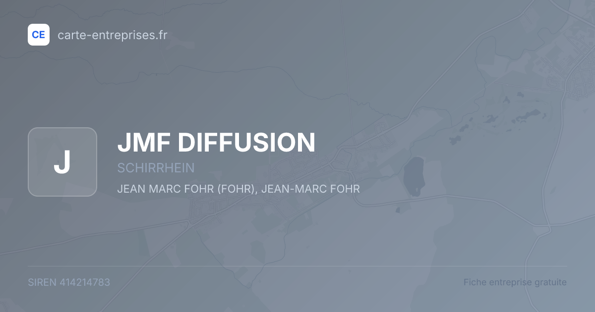 JMF DIFFUSION — 414214783 — fiche entreprise
