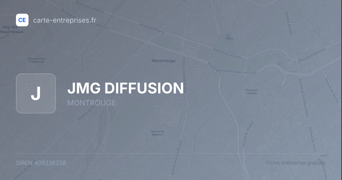 JMG DIFFUSION — 409338258 — fiche entreprise