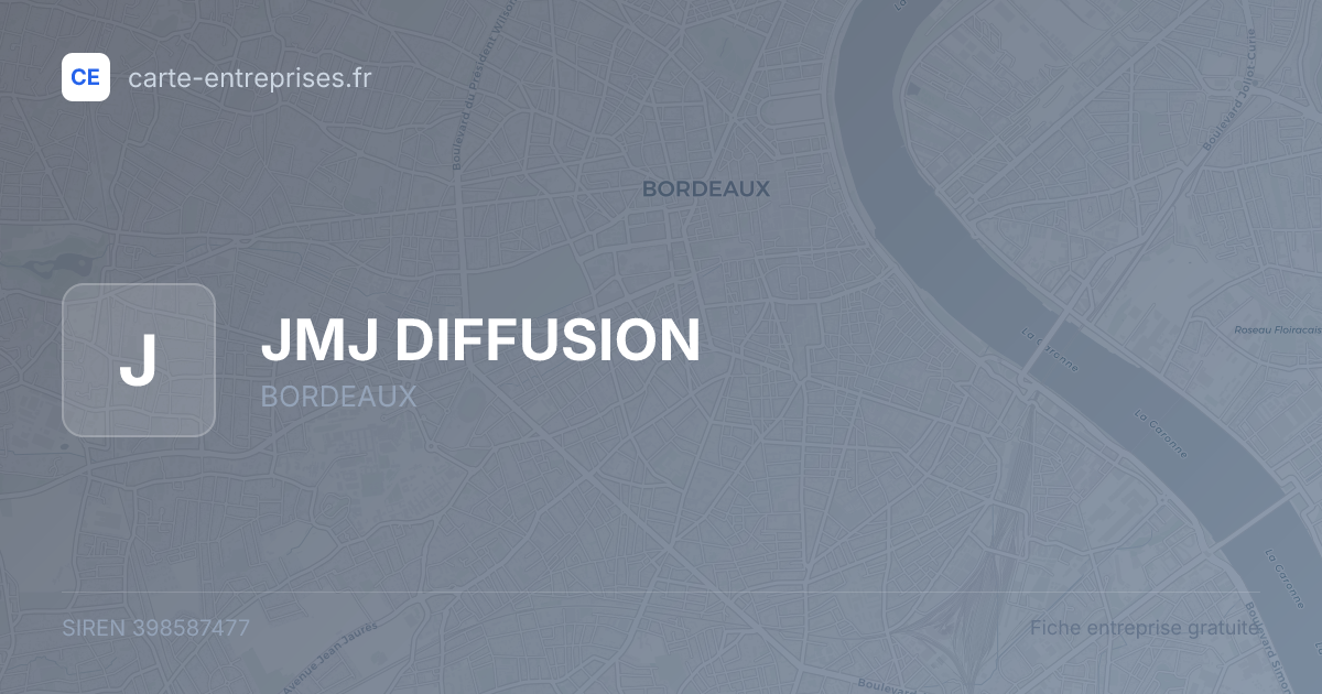 JMJ DIFFUSION — 398587477 — fiche entreprise