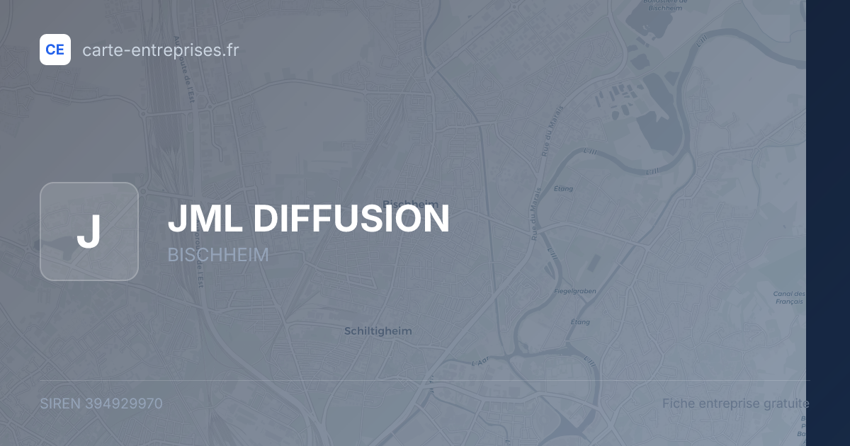 JML DIFFUSION — 394929970 — fiche entreprise