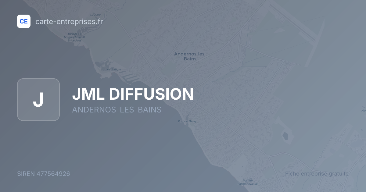 JML DIFFUSION — 477564926 — fiche entreprise